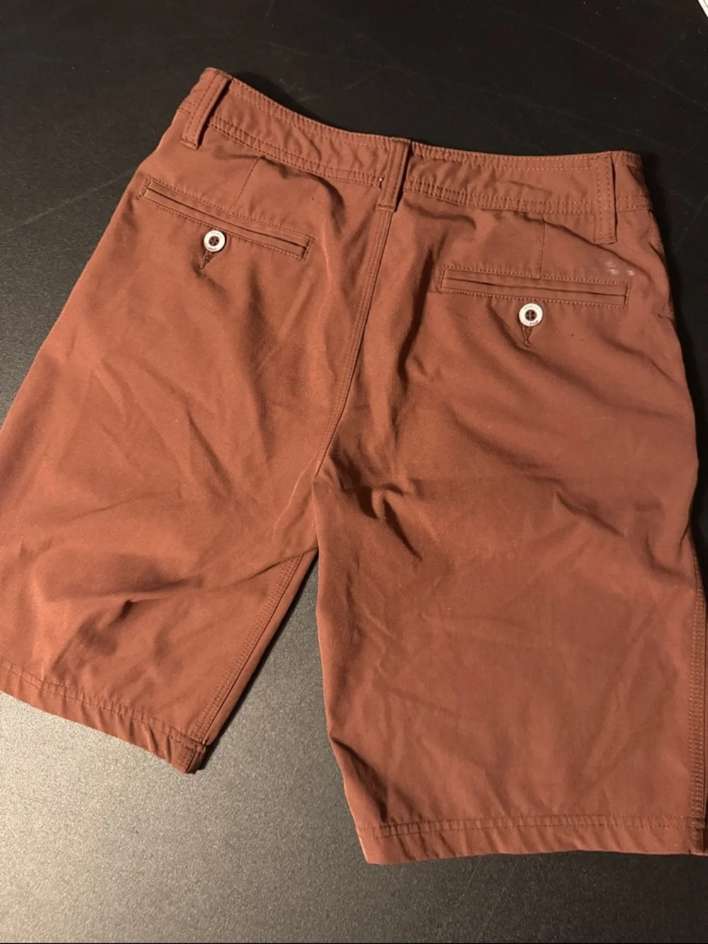 O’Neill Boys Rust-Brown Flat Front Performance Shorts - Picture 6 of 6